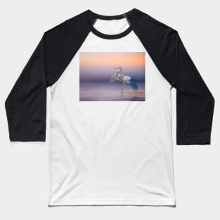 Sunset Heron Baseball T-Shirt